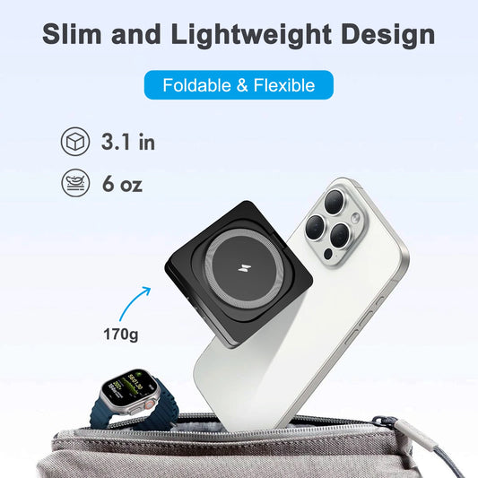 3-in-1 foldable MagSafe wireless charging station for iPhone Apple Watch and AirPods - view 2