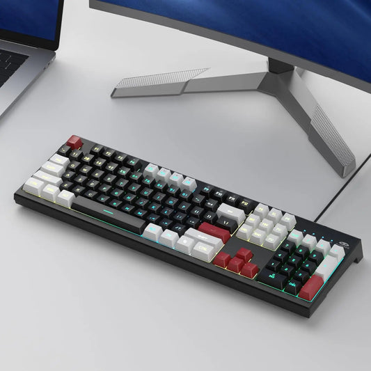 MageGee K2 RGB wired gaming keyboard 104 keys waterproof ergonomic backlit PC laptop - view 2