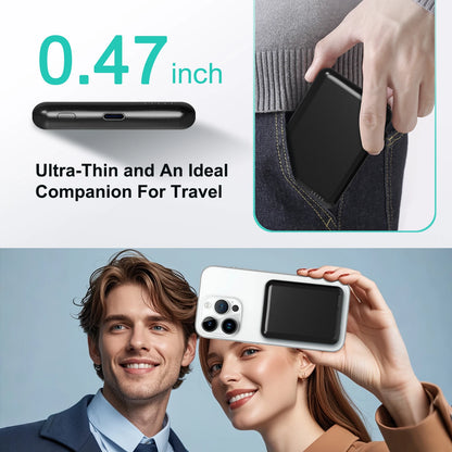 Magnetic Wireless Power Bank 5000mAh – 20W Fast Charging, MagSafe Compatible, USB-C, for iPhone 12 to 16