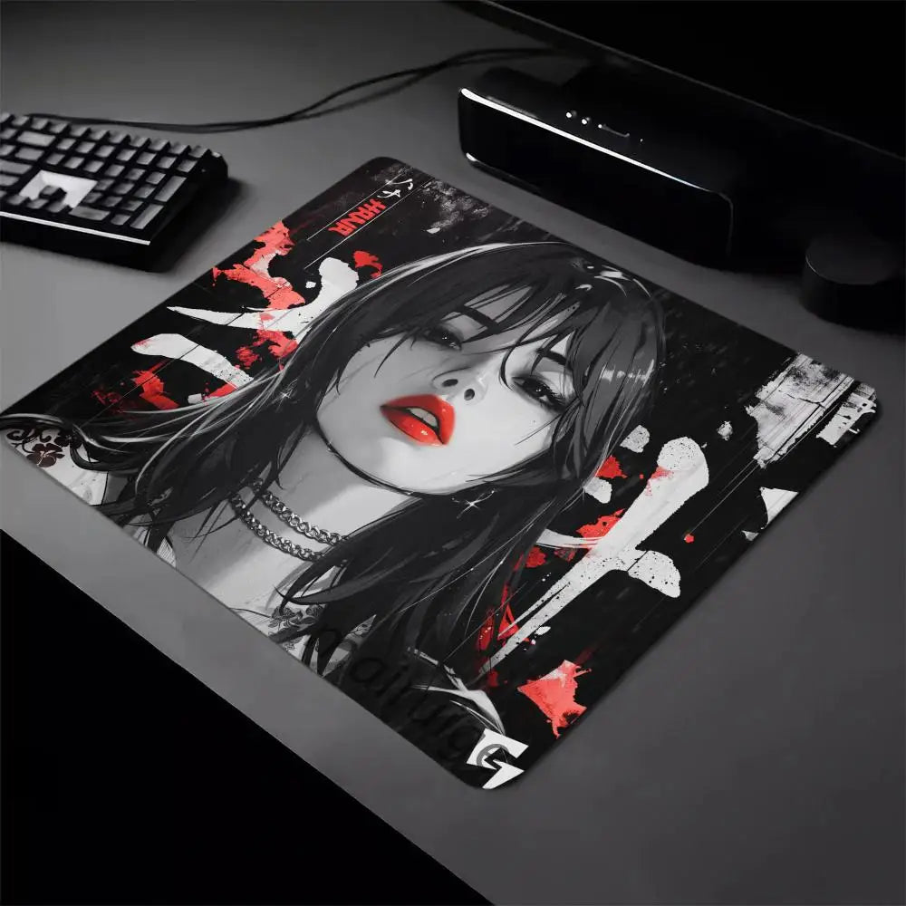Anime Gaming Mouse Pad – Non-Slip Rubber Base, Stitched Edges, Multiple Sizes