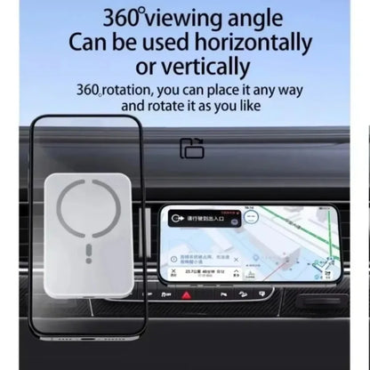 Magnetic Wireless Car Charger Mount – 15W MagSafe Fast Charging, 360° Air Vent Holder for iPhone 12 to 17 Series