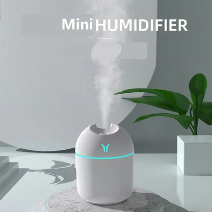 Mini USB Humidifier & Aroma Diffuser – LED Color Light, Ultrasonic Mist, Whisper-Quiet