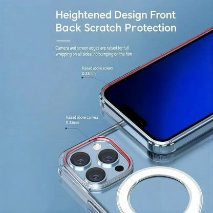 Clear MagSafe iPhone Case – Magnetic Wireless Charging, Shockproof, Anti-Scratch for iPhone 11 to 17 Series