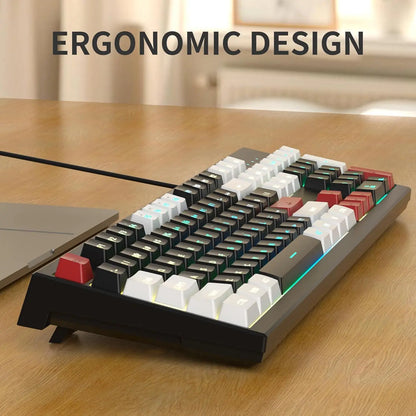 MageGee K2 RGB wired gaming keyboard 104 keys waterproof ergonomic backlit PC laptop - view 3