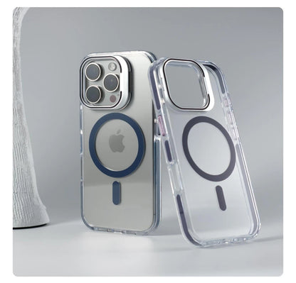 Clear MagSafe compatible shockproof bumper iPhone case with camera lens protection - view 2