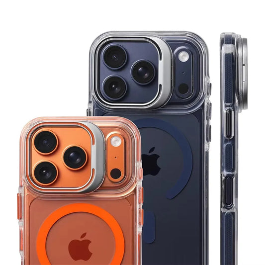 Clear MagSafe compatible shockproof bumper iPhone case with camera lens protection