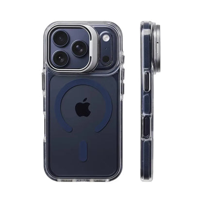 Clear Magnetic Bumper iPhone Case – MagSafe Compatible, Shockproof, Lens Protection & Stand for iPhone 12 to 17 Series