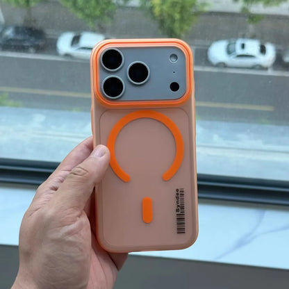Luxury Matte Barcode iPhone Case – MagSafe Compatible, Translucent Slim Cover for iPhone 11 to 17 Series