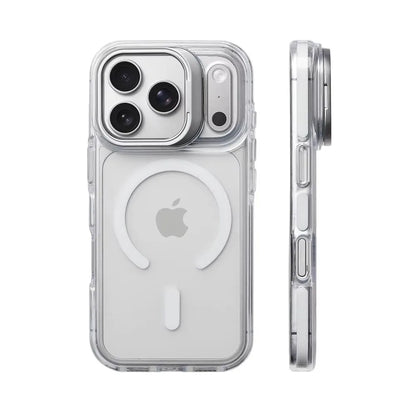 Clear Magnetic Bumper iPhone Case – MagSafe Compatible, Shockproof, Lens Protection & Stand for iPhone 12 to 17 Series