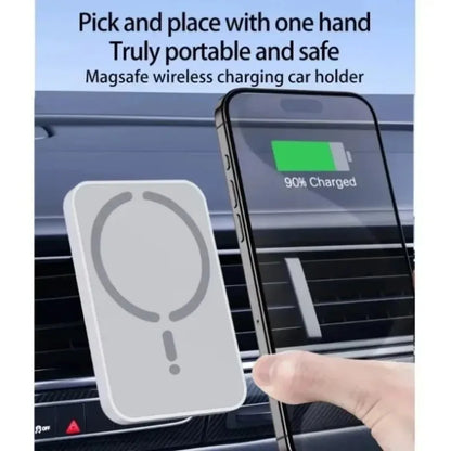 Magnetic Wireless Car Charger Mount – 15W MagSafe Fast Charging, 360° Air Vent Holder for iPhone 12 to 17 Series