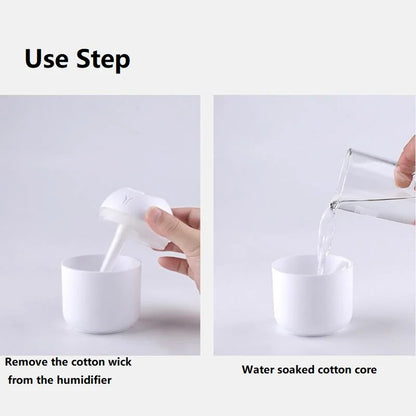 Mini USB Humidifier & Aroma Diffuser – LED Color Light, Ultrasonic Mist, Whisper-Quiet