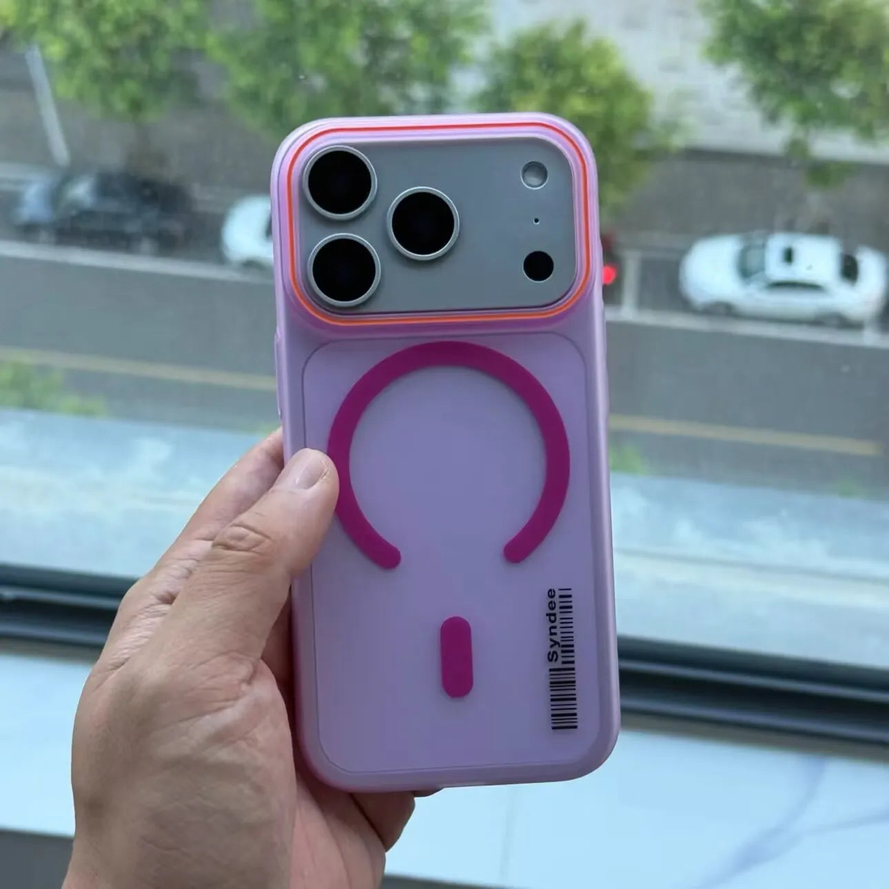 Luxury Matte Barcode iPhone Case – MagSafe Compatible, Translucent Slim Cover for iPhone 11 to 17 Series