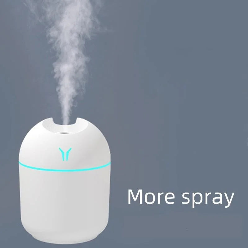 Mini USB Humidifier & Aroma Diffuser – LED Color Light, Ultrasonic Mist, Whisper-Quiet