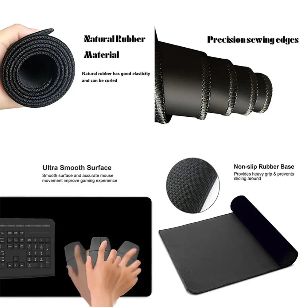 Anime Gaming Mouse Pad – Non-Slip Rubber Base, Stitched Edges, Multiple Sizes